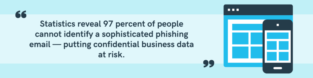 t of people cannot identify a sophisticated phishing email